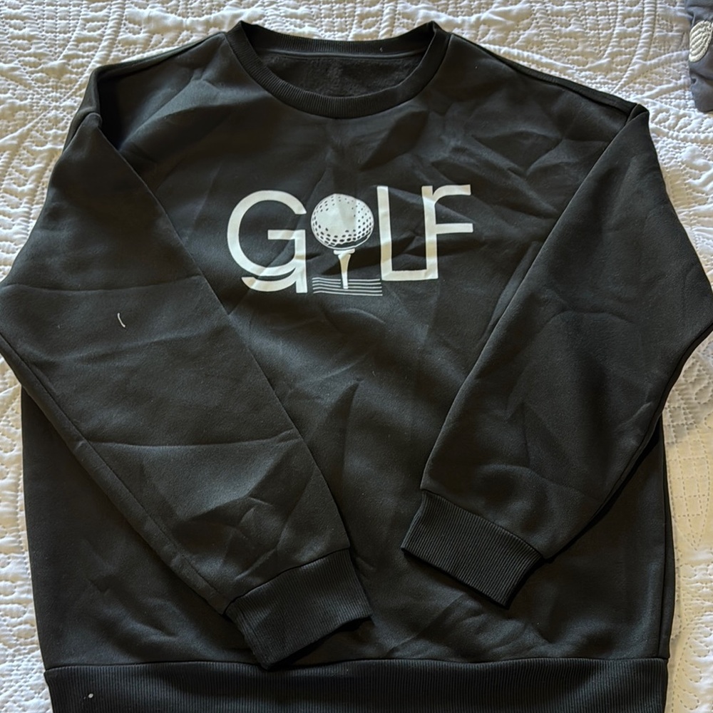 Black Crew Neck with Golf Design